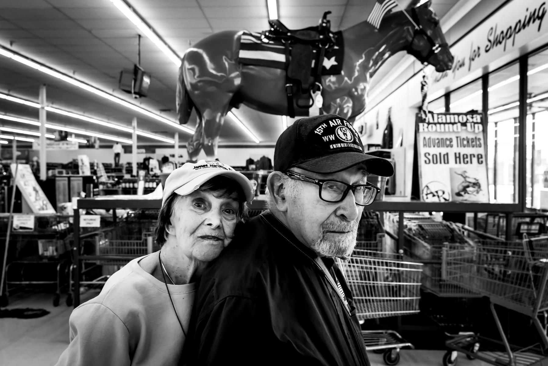Richard and mom shopping in Monte Vista, CO. : Visiting Mom : New York City portrait photographer