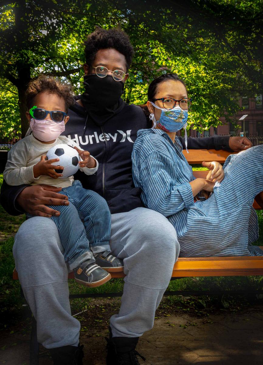 Wally, Nicole and 2 year old Preston : Lock Down Park Portraits : New York City portrait photographer