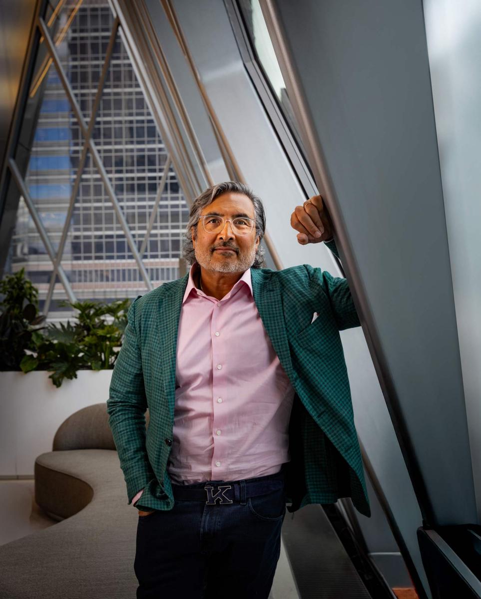 Cover portrait of Sonny Kalis. Mr. Kalsi is a prominent global real estate investment leader and Co-CEO of BentallGreenOak (BGO).