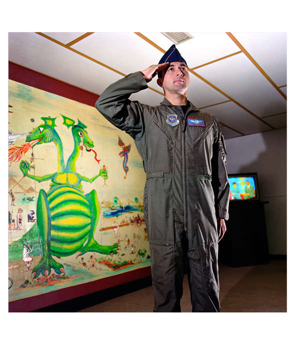 Pilot in Greenland at US National Guard station based in Greenland flying to the arctic circle