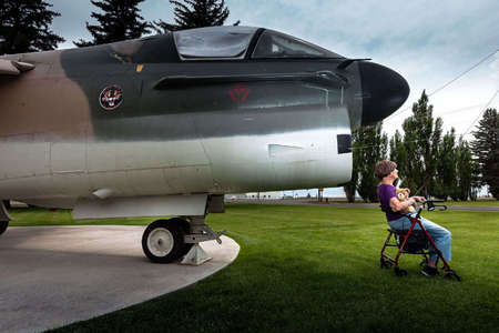 Mom resting with her teddy bear at the Veterans Center Homelake, CO.