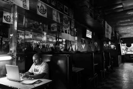 Owner Steve Salinas - Disappearing New York - Subway Bar Inn after 75 years had to move to make room for another luxury high rise apartment building.