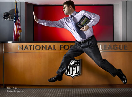NFL COO Brian Rolapp for Forbes Magazine photographed on location at the NFL HQ Park Avenue, NYC
