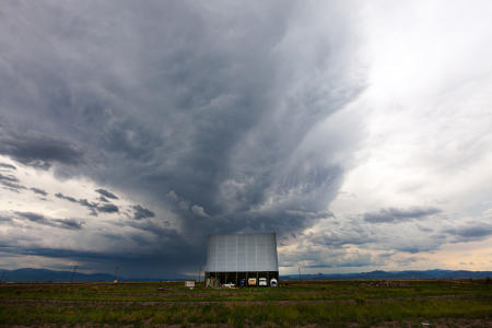Monte Vista, Colorado wide open abandoned drive in theater.
