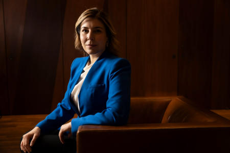CEO Christine Addona Peña photographed at the New York City 42nd Street NASDAQ for Private Funds CEO, PEI Media, London, England 