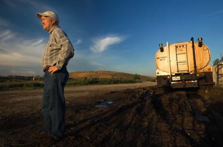 Landfill area where methane gas and oil are a by-product of waste. Reducing the usage of petroleum products. Garbage turned into fuel.